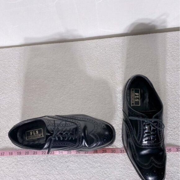 Vintage Florsheim Black Leather Lexington Wingtip Oxford Lace Up Dress Shoes 8.5 - Picture 12 of 12